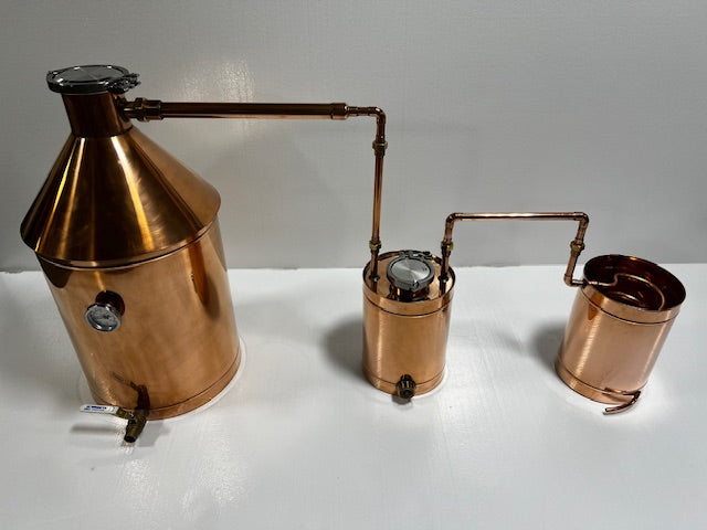 10 Gallon Copper Moonshine Still With Quick Clamp Cap and Thumper Infusion Port — copper still for sale