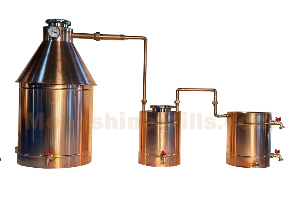 15 Gallon Advanced Model Complete Copper Distiller WITH HYDROMETER SET — copper still for sale