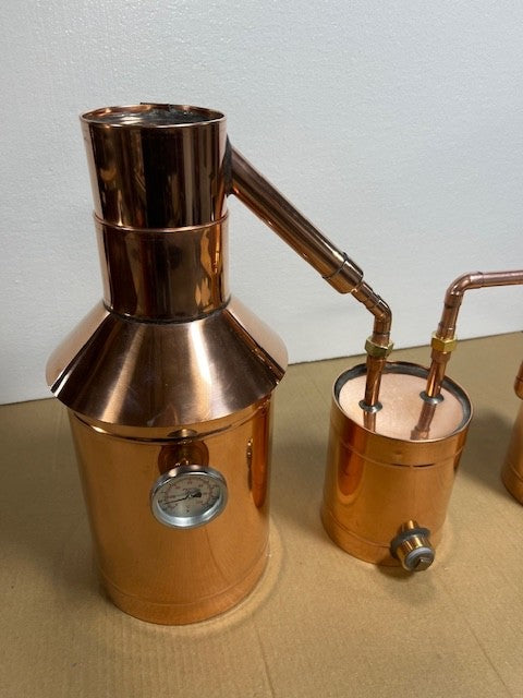 2 Gallon Copper Still with Thumper & Worm Compact Distiller — copper still for sale