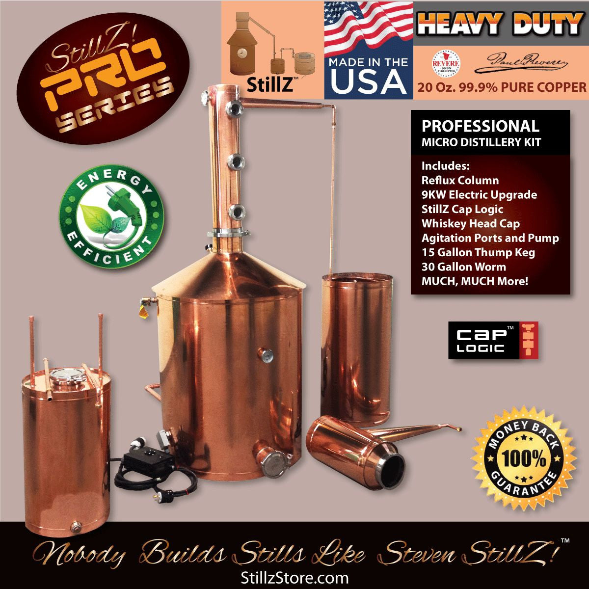 Copper Moonshine Still-100 Gal-Micro Distillery Complete Still Kit! Commercial — copper still for sale
